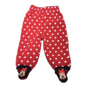 Vintage Disney polka dot Minnie Mouse footies pants size 3/6 months